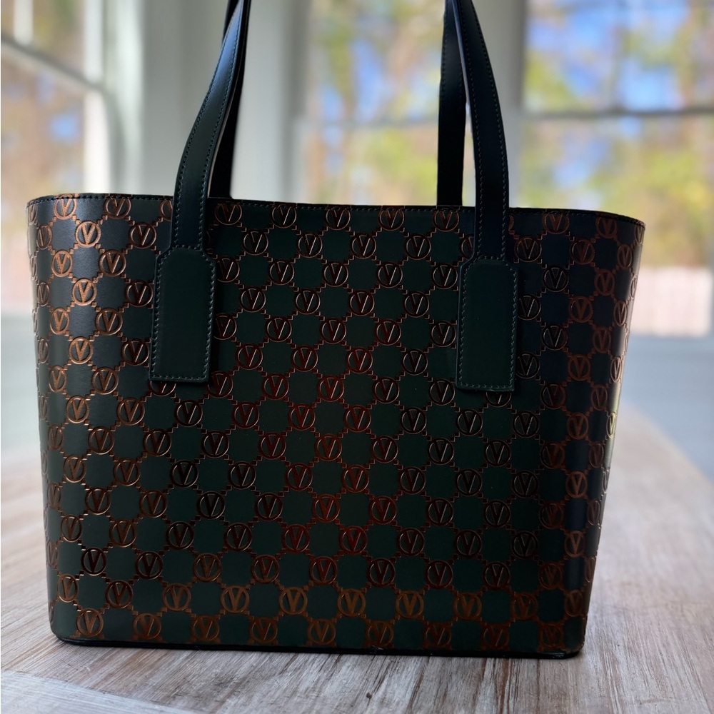 Valentino By Mario Valentino Green and Gold Tote - Picture 4 of 6